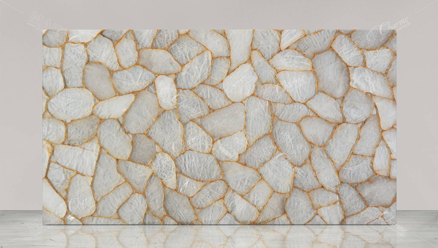 Quartz Rock Crystal Giant with Gold